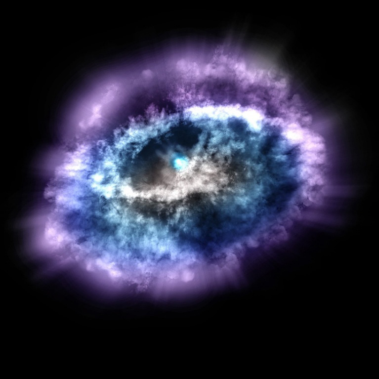 図1　衝撃波との相互作用による超新星（Shock-Interacting Supernova）のイメージ